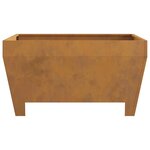 vidaXL Braise Marron 80 x 80 x 43 cm Acier résistant aux intempéries
