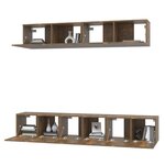 vidaXL Ensemble de meubles TV 5 Pièces Chêne fumé Bois d'ingénierie