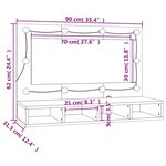 vidaXL Armoire à miroir avec LED noir 90x31 5x62 cm