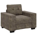 vidaXL Fauteuil avec coussin Gris foncé Faux cuir