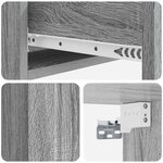 vidaXL Table d'appoint murale Sonoma gris 87 5 x 34 5 x 17 cm