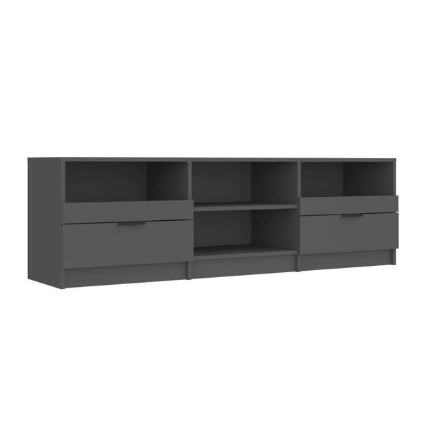 vidaXL Meuble TV noir 150x33 5x45 cm bois d'ingénierie