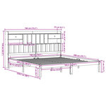 vidaXL Lit bibliothèque sans matelas 180x200 cm bois massif de pin