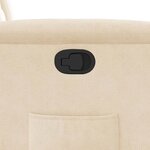 vidaXL Fauteuil inclinable beige tissu microfibre