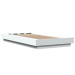 vidaXL Cadre de lit avec lumières LED sans matelas blanc 90x190 cm