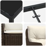 vidaXL Ensemble de salle à manger pour jardin 9 Pièces Marron Poly rotin