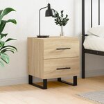 vidaXL Table de chevet chêne sonoma 40x35x47 5 cm bois d’ingénierie
