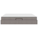 vidaXL Lit avec rangement et matelas Taupe 180 x 200 cm Polyester