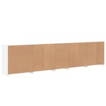 vidaXL Buffet avec lumières LED blanc 283x37x67 cm