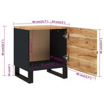 vidaXL Table de chevet 40x33x46 cm Bois d'acacia massif