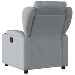 vidaXL Fauteuil inclinable électrique Gris clair Tissu