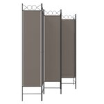 vidaXL Cloison de séparation 6 panneaux Anthracite 240x200 cm Tissu