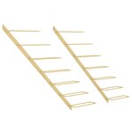 vidaXL Casier à vin mural pour 7 bouteilles 2 Pièces Doré Métal