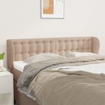 vidaXL Tête de lit avec oreilles Cappuccino 147x23x78/88 cm Similicuir