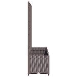 vidaXL Jardinière avec treillis Marron 120x40x136 cm PP