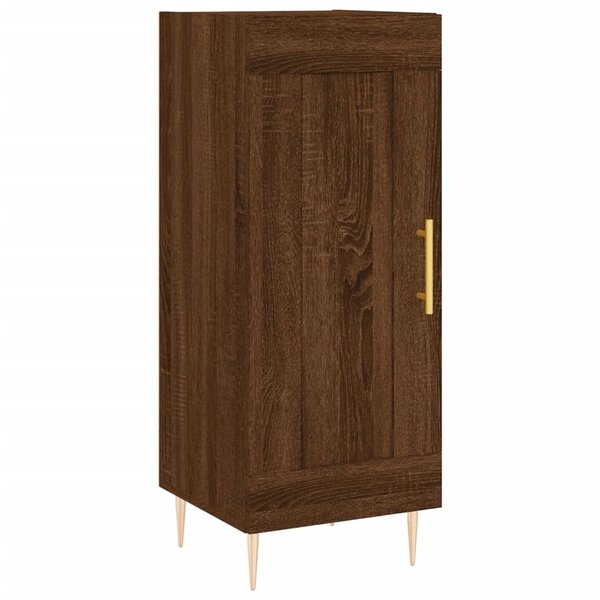 vidaXL Buffet Chêne marron 34 5x34x90 cm Bois d'ingénierie