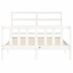 vidaXL Cadre de lit sans matelas blanc 140x200 cm bois de pin massif