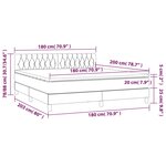 vidaXL Sommier à lattes de lit matelas et LED Marron foncé 180x200cm