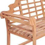 Vidaxl banc de jardin 136x63x102 cm teck solide