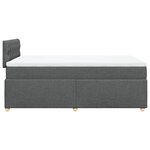 vidaXL Sommier à lattes de lit avec matelas gris foncé 120x190cm tissu