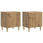 vidaXL Cabinet de chevet 2 pc Chêne artisanal 43 x 34 5 x 50 cm
