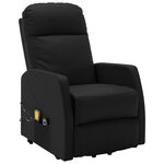 vidaXL Fauteuil de massage Noir Similicuir