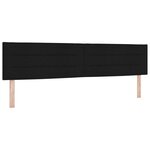 vidaXL Tête de lit LED avec des lumières à LED Noir 200 cm Polyester