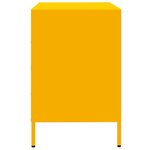 vidaXL Buffet jaune moutarde 68x39x58 5 cm acier laminé à froid