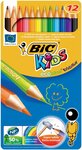 Boîte métal de 12 crayons de couleur ECO KIDS EVOLUTION 12 Couleurs BIC