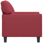 vidaXL Fauteuil Rouge bordeaux 60 cm Similicuir