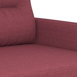 vidaXL Canapé à 3 places Rouge bordeaux 180 cm Tissu