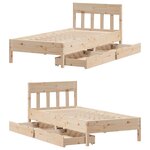 vidaXL Cadre de lit sans matelas 100x200 cm bois massif de pin