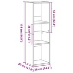 vidaXL Bibliothèque/Meuble TV chêne sonoma bois d'ingénierie