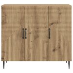 vidaXL Buffet Chêne artisanal 89 x 34 5 x 80 cm Bois d'ingénierie