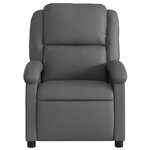 vidaXL Fauteuil inclinable électrique Gris Similicuir