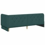 vidaXL Cadre de lit d'angle avec matelas Vert foncé 80 x 200 cm tissu
