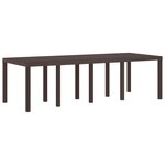 vidaXL Table de Jardin Marron 250 x 100 x 73 cm polyrotin