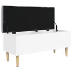 vidaXL Banc de rangement blanc 102x42x46 cm bois d'ingénierie