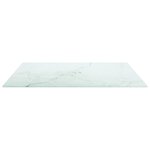 vidaXL Dessus de table blanc 60x60 cm 6 mm verre trempé design marbre