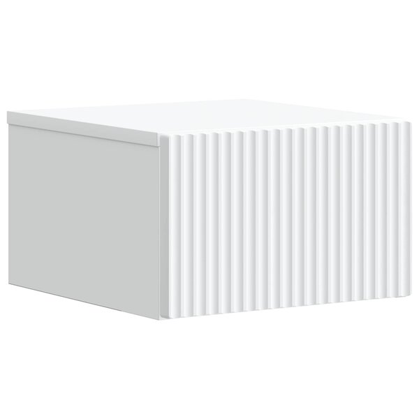 vidaXL Cabinet de chevet mural avec tiroir Blanc 33 x 34 5 x 20 cm