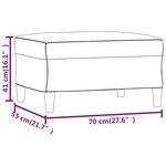 Vidaxl repose-pied rouge bordeaux 70x55x41 cm velours