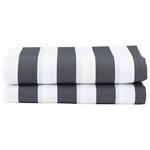 vidaXL Tissu de Remplacement de Store Anthracite et Blanc 3 x 2 m