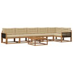 vidaXL Ensemble de canapés d'extérieur 7 Pièces Naturel et Beige