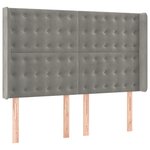vidaXL Sommier à lattes de lit matelas et LED Gris clair 140x200 cm