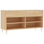 vidaXL Banc à chaussures chêne sonoma 102x35x55 cm bois d'ingénierie
