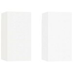 vidaXL Meubles TV 2 Pièces Blanc 30 5x30x60 cm Bois d’ingénierie