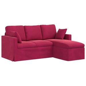 vidaXL Canapé Bordeaux 198 x 134 x 80 cm Velours