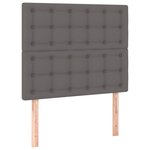 vidaXL Sommier à lattes de lit avec matelas et LED Gris 90x200 cm