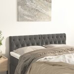 vidaXL Têtes de lit 2 Pièces Gris foncé 80x7x78/88 cm Velours