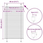 vidaXL Store plissé blanc 80x100 cm largeur du tissu 79 4 cm polyester